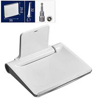 ZHAO XIN Stylish Folding Shower Seat Attachment - Durable Foldable Luxury Bath Seats - with Wall Mounted Chrome Brackets