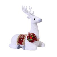 Creative elk Jewelry, Elevin(TM) Christmas White Deer Simulation Deer Home Decoration Elk Doll Animal Model (I)