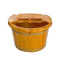 Foot tub , Solid Wood Foot Soaking Barrel,Thickened Footbath, Cedar Foot Bath Barrel,Solid Wood Foot Basin,with lid