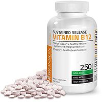 Vitamin B12 1000 Mcg (B12 Vitamin As Cyanocobalamin) Sustained Release Premium Non GMO Tablets - Supports Nervous System, Healthy Brain Function and Energy Production – 250 Count