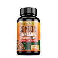 Ceylon Cinnamon Capsules - 1200mg Made with Organic Cinnamon - Healthy Blood Sugar, Joint Support, Anti-inflammatory & Antioxidant - True Sri Lanka Pills, Highest Potency for Pain Relief - 60 Capsules