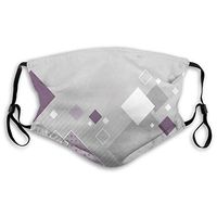 Fashion Comfortable Windproof mask,Geometric Composition with Different Colored Squares Striped Dotted Rhombus,Printed Facial Decorations for Unisex M