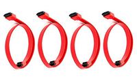 4 Pack 18inch SATA 6Gbps Cable w/Locking Latch - Red, CNE35564
