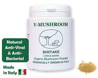 Medicinal Mushroom v-Shiitake Organic Powder Extract | Natural Supplement with Antiviral and Antibacterial Properties | Immune System Support, Antioxidant, Cholesterol and Liver Management. 3 oz