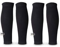 MGANG Calf Compression Sleeve, (2 Pairs) 20-30mmHg, Footless Compression Socks Unisex, Best for Pain Relief, Swelling, Edema, Maternity, Varicose Veins, Shin Splint, Nursing, Travel, Black XXL