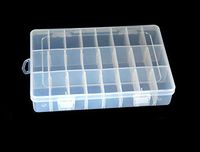 YJYdada Storage Case Box Holder Container Pills Jewelry Tips 24 Grids with Lid