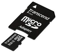 Transcend 8GB Class 4 MicroSDHC Card with Adapter