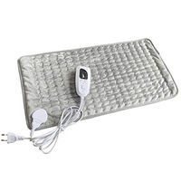 Electric Heating Pad for Back Pain Relief, Heat Pad with 6 Temperature Setting, 4 Timer Settings Machine Washable Home Office Use,Gray