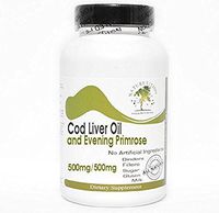 Cod Liver Oil Concentrate 500mg and Evening Primrose 500mg ~ 100 Capsules - No Additives ~ Naturetition Supplements
