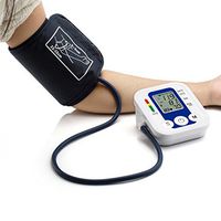 WAOBE Full-Automatic Electronic Sphygmomanometer, English Voice Broadcast Home Medical Arm Blood Pressure Meter Portable Large Screen Blood Pressure Kit,Blue