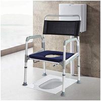 DIMOCHEN Folding Commode Chair with Padded Seat and Back,with Removable Pail,6 Height Adjustable, Convenient Commode for Elderly, Disabled,Gift for The Elderly