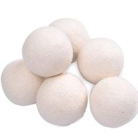 Wool Dryer Balls - Natural Fabric Softener, Reusable, Reduces Clothing Wrinkles and Saves Drying Time. The Large Dryer Ball is a Better Alternative to Plastic Balls and Liquid Softener. (Pack of 6)