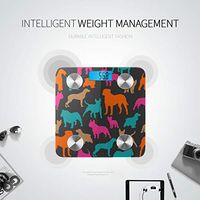 Bluetooth Body Fat Scale Cartoon Cute Animal Pet Bulldog Electronic Weight Scale Body Fat Composition Monitor Analyzer with Smartphone App for Body Management-396 Lbs