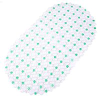 GHHZZQ 3 Pieces Bathtub Mat 66x36cm Non-Slip Bathroom Rugs Massage Suction Cup PVC Water Drops Shower Room Foot Pad Kitchen, 4 Colors (Color : Green, Size : 36x66cm)