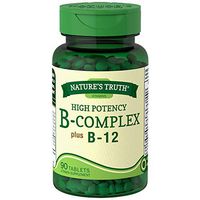 Nature's Truth High Potency B-Complex plus B-12 Tablets - 90 ct, Pack of 2