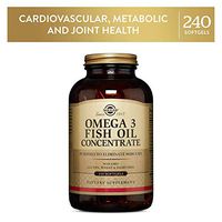 Solgar Omega-3 Fish Oil Concentrate, 240 Softgels - Support for Cardiovascular, Joint & Brain Health - Contains EPA & DHA Omega 3 Fatty Acids - Non GMO, Gluten Free, Dairy Free - 120 Servings