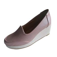 LOMONER Large Size Casual Shoes,💗Women's Summer Breathable Wedge Single Shoes Large Size Casual Shoes Pink