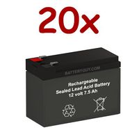 BatteryGuy BGH-1275F2 (Qty of 20) 12V 7.5ah High Rate Rechargeable SLA Battery