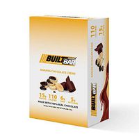 Built Bar 18 Pack Energy and Protein Bars - 100% Real Chocolate - High in Whey Protein and Fiber - Gluten Free, Natural Flavoring, No Preservatives (Banana)