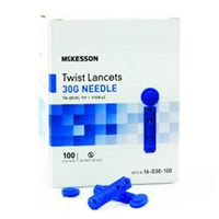 Lancet Twist Top Blu 30G 100Ea/Bx