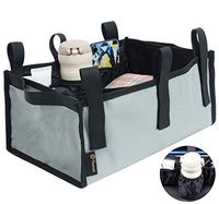 Walker Bag Under Seat Rollator Bag, Rollator Walker Accessories Tote Bag for Under Seat with Bottle Pouch, Large Capacity Rollator Accessories Under Seat Storage Bag (Grey)