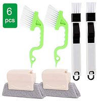 Aulpon Window Cleaner Tools,Hand-held Groove GapDoor Track Cleaning Brushes Air Conditioning Shutter,Pack of 6