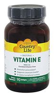 Country Life Natural Vitamin E - Supports Immune Health - 400 IU, 90 Softgels