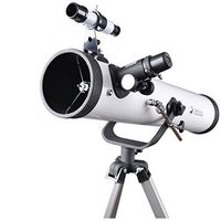 76mm AZ Telescope Moon Observing Reflector Telescope with Tripod and 1.25 Inch 10mm Eyepiece Smartphone Adapter - Get Started with Astronomy
