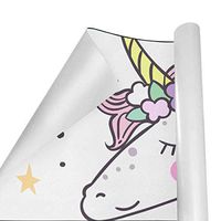 Gift Wrapping Paper Roll Cute Unicorn for Birthday,Holiday,Wedding,Baby Shower Gift Wrap - 3Rolls - 58inch x 23inchPerRoll