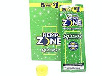 SuperStore77 HempZone Kush Wraps Made with Canadian Hemp 15 Packs of 5 for A Total of 75 Rillo Sized Hemps Wraps (Freshness Guarenteed)