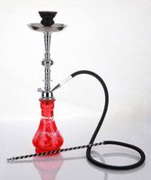 1 hose 21" Sababa Red Hookah Shisha Nargila water glass vase pipes smoke sale