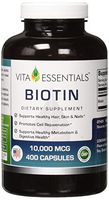 Vita Essentials Biotin Capsules, 10000 Mcg, 400 Count