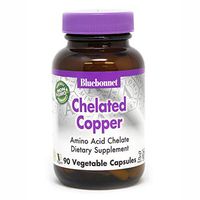 BlueBonnet Albion Chelated Copper Vegetarian Capsules, 90 Count (665)