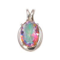New Mystic Topaz Silver Plated for Women Jewelry Fashion Handmade Pendant ND598 Pretty Bright Stylish Elegant Womens Beads Comfortable Accessory Comfy Wonderful