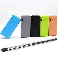 Folding Drinking Straw Stainless Steel, Collapsible Reusable Stainless Straw Medical-Grade Food-Grade Drinking Straws Portable with Hard Case Cleaning Brush (Green)