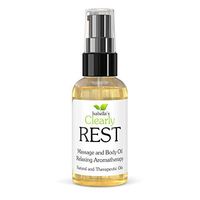 Clearly Rest, Aromatherapy Massage and Body Oil to Heal Sore Muscles, Hydrate Skin, and Promote Relaxation and Stress Relief. Therapeutic Grade Essential & Natural Oils
