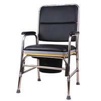 XWZJY Lightweight Homecare Commode Chair Handicap Toilet Seat Safety Steel Frame with Ultra-Premium Padded Non-Slip Handrail Wipe Clean Easy Bathroom Support