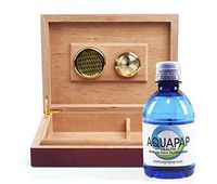 Aquapap Cigar Humidor Vapor Distilled Single Serve/Single Pour Water 2 Pack of 8oz Bottles (Humidor not Included)