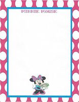 Minnie Mouse Flowers Stationery Printer Paper 26 Sheets