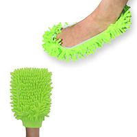 Chenille Wash & Dust Microfiber Mitt - Premium Scratch-free Used for Car, Home, Electronics, Windows (Lime - Foot & Mitt)