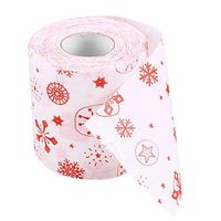 VOSAREA Snowflake Tissue Toilet Paper Roll Party Gift Merry Christmas Roll Paper for Table Living Room Bathroom