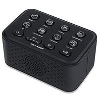 PEAKEEP Nature Sounds White Noise Sleep Sound Machine with USB Charging Port and Earphone Jack, Dual Power Supply with Electronic AC Adapter Included