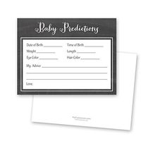 MyExpression.com 48 Cnt Whimsical Script Chalkboard Baby Predictions Cards