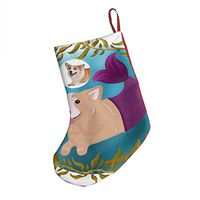 Christmas Decorations Stockings 18" Corgi Dog Mermaid Marvellous Big Xmas Socks for Home Decor