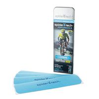 SpiderTech i-STRIPS 20pc Tin [Blue] - Ride. Preferred by athletes. Reduce pain and inflammation, high-grade cotton material, help re-train muscles. Kinesiology tape for shoulder, knee, legs, calf, etc