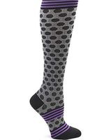 Nurse Mates Wide Calf Compression Socks (Sporty Dot Black)