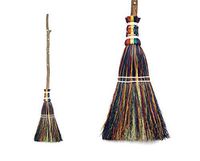 Handmade Kids Broom - Rainbow - Traditional, Rustic, Wall Decor, Broomstick, Halloween, Witch Costume