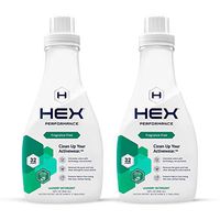 HEX Performance Laundry Detergent, Fragrance Free, 32 Load (Pack of 2) - Designed for Activewear, Made for Sensitive Skin, Eco-Friendly