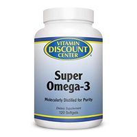 Vitamin Discount Center Super Omega-3 Fish Oil Supplement, 120 Softgels