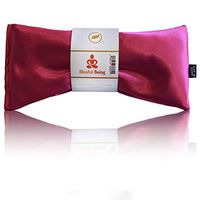Blissful Being Lavender Eye Pillow - Hot or Cold Weighted Satin Eye Mask perfect for Sleeping, Yoga, Meditation - Gifts for Women, Birthday, Teachers - Natural Herbal Relaxation (Hot Pink)
